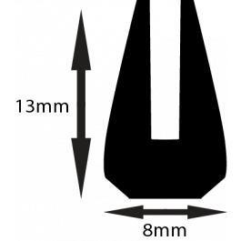 Soft Profiles To Suit 2mm P404 60 ShA Black