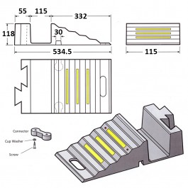 Custom Hose Ramp End Wedge 535L x 295W x 118H Wedge at Polymax