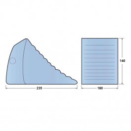 Emergancy Wheel Chock 235L x 160W x 140H  Technical Drawing