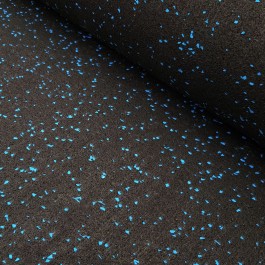 GALAXY Gym Matting Black and Blue 1250mm Wide x 5mm at Polymax