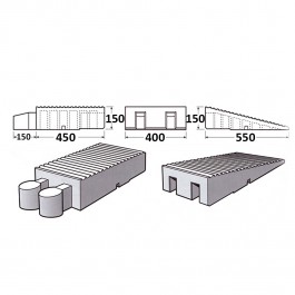 Heavy Duty Cable Cover Wedge 540L x 400W x 160H  at Polymax