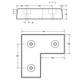 Polymax Trapezium Buffer- L shape