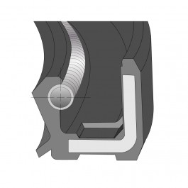 Oil Seal Type A Imperial Nitrile Double 1.25'' ID x 2.125'' OD x 0.375'' Thick at Polymax