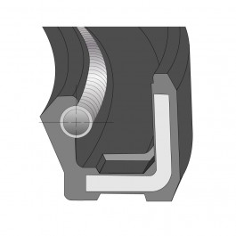 Oil Seal Type A Imperial Viton Single 0.5'' ID x 1'' OD x 0.25'' Thick at Polymax