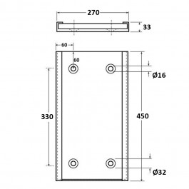 Slimline Dock Bumper Back Plate 450L x 270W x 33H at Polymax