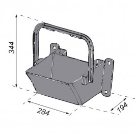 Large Wheel Chock Holder to suit Large Wheel Chock (1001012) Technical Drawing