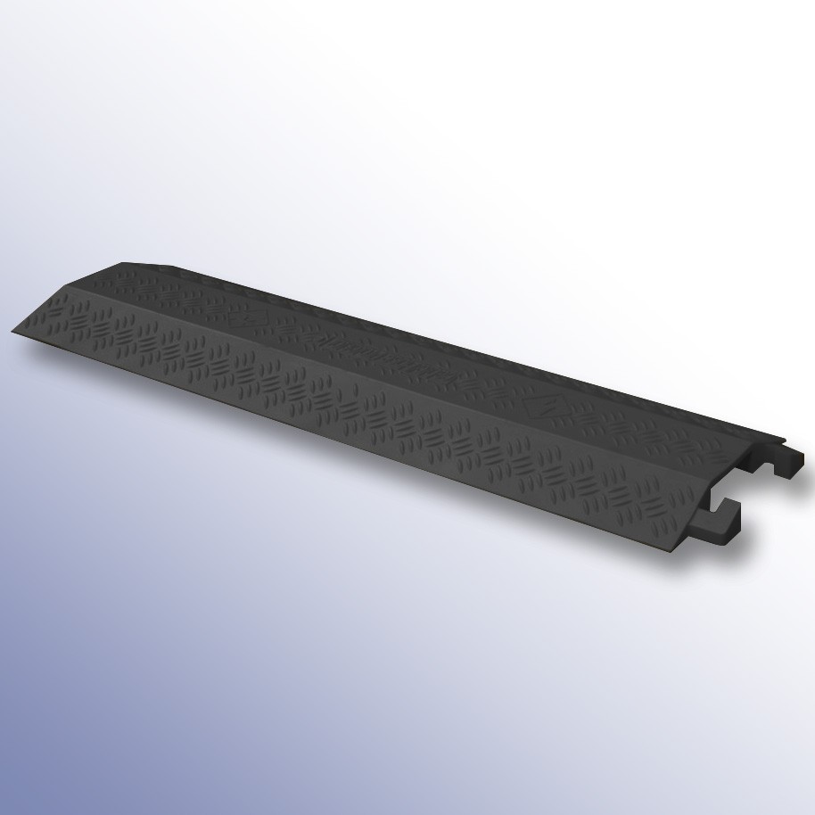 Shallow Cable Cover Black LPDE 1000L x 275W x 40H (1 Channel, 100mm x 30mm)