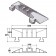 Cable Protector Male End 150L x 580W x 80H (3 Channels, 65mm x 65mm, 20 Tonnes) Technical Drawing