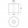 Cylindrical Bumper 28D x 25H  Technical Drawing
