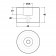 Cylindrical Bumper 40D x 40H  Technical Drawing