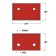 Dock Bumper Angle Bracket Red 250L x 150W x 150H Technical Drawing