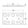 Dock Bumper Packer 12 Holes 450L x 250W x 10H Technical Drawing