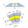 Left Corner Cable Protector 400L x 250W x 45H (2 Channels, 30mm x 30mm, 12 Tonnes) Technical Drawing